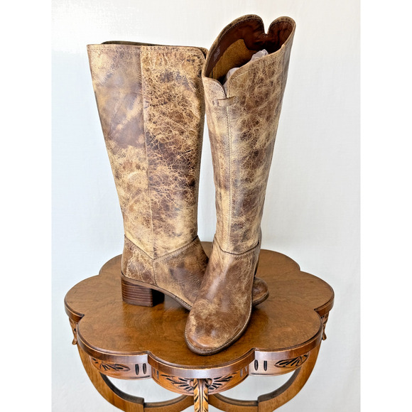 Diba True Shoes - NIB Diba True Week Day 17" Tall Distressed Leather Riding Boot Womens 9.5 #0316